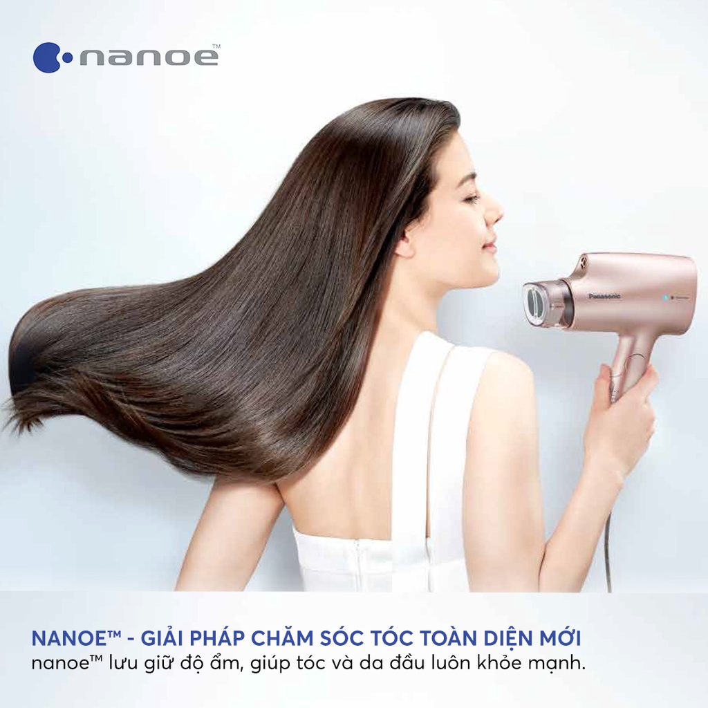 Máy sấy tóc Nanoe dưỡng ẩm, chăm sóc tóc và da đầu Panasonic EH-NA27PN645 - Tay cầm gập gọn, tiện lợi - Công Suất 1200W