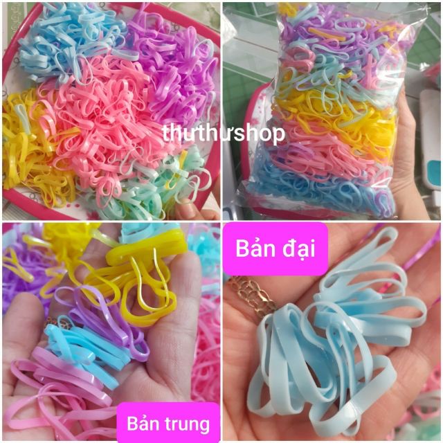 Túi Zip 100g thun cột tóc Thái (bản to/bản trung)