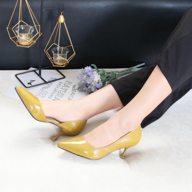 Giày cao gót mũi nhọn hở eo 5p có thêm bigsize 40_41_42 cho nàng ngoại cỡ -HC)*3
