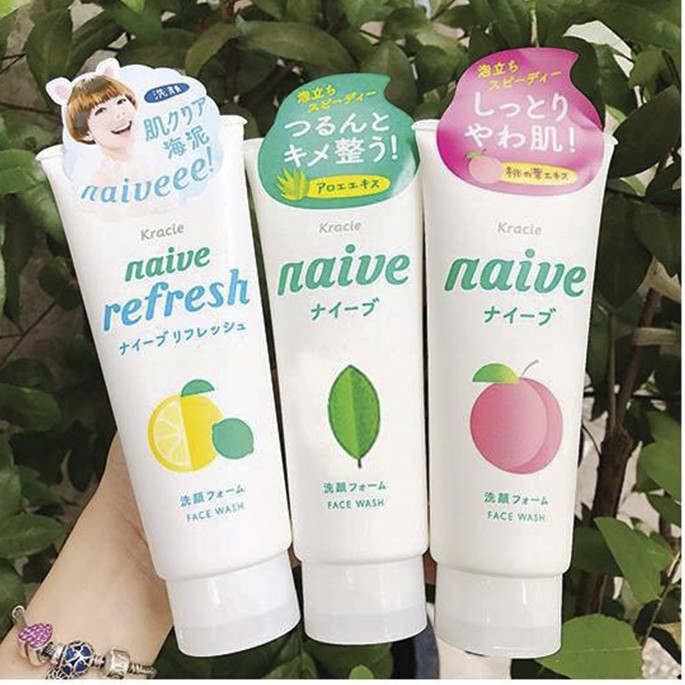 Sữa rửa mặt Kracie Naive Face Wash 130g Nhật Bản