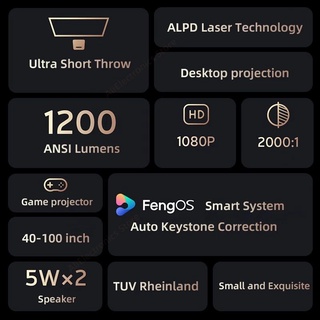 Máy chiếu Xiaomi Fengmi R1 Nano (1080P | Laser Projector Ultra Short | có tiếng Anh| Android 9)