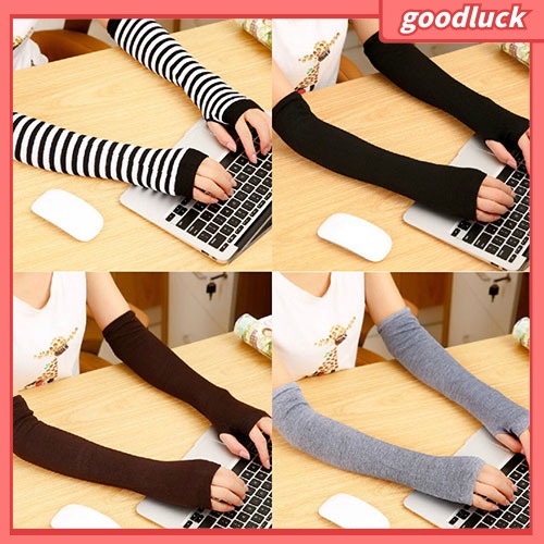 Găng Tay Dệt Kim Hở Ngón Cho Nữ