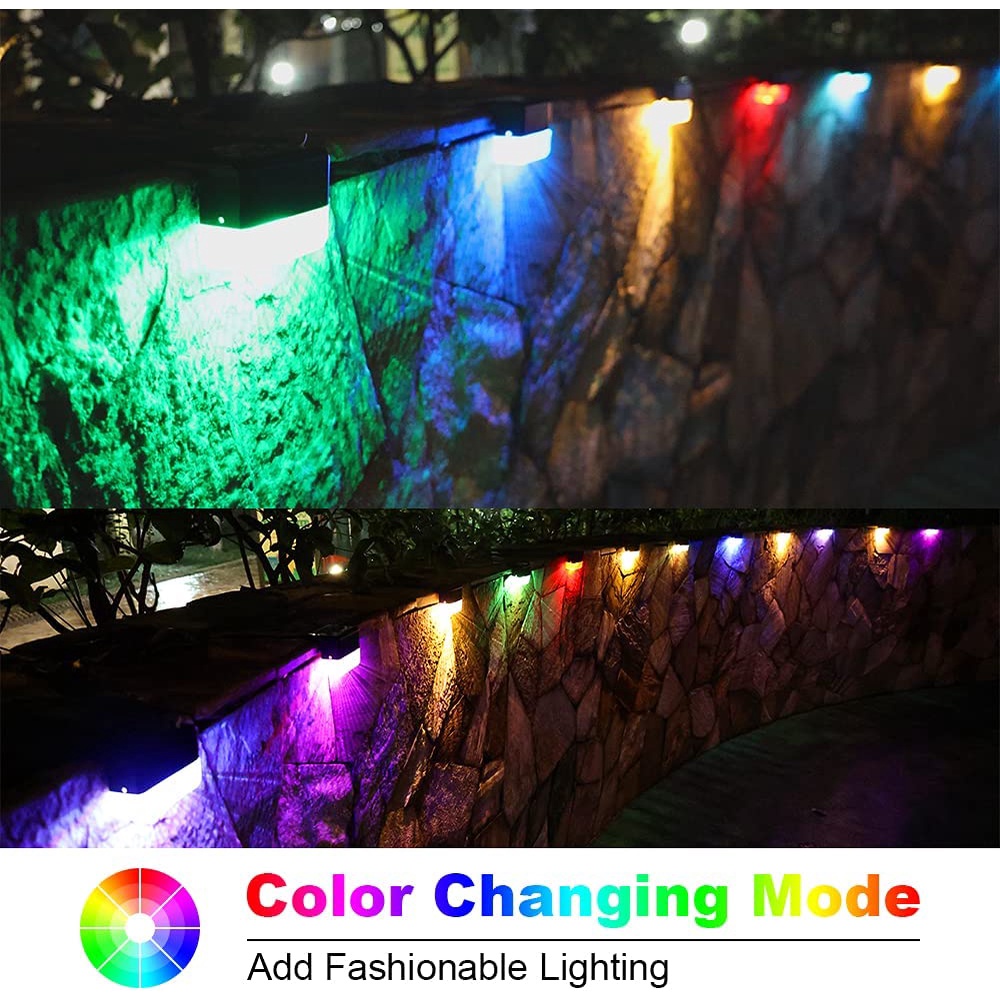 Đèn LED Năng Lượng Mặt Trời Chống Thấm Nước Hình Vuông Dùng Trang Trí Cầu Thang Sân Vườn