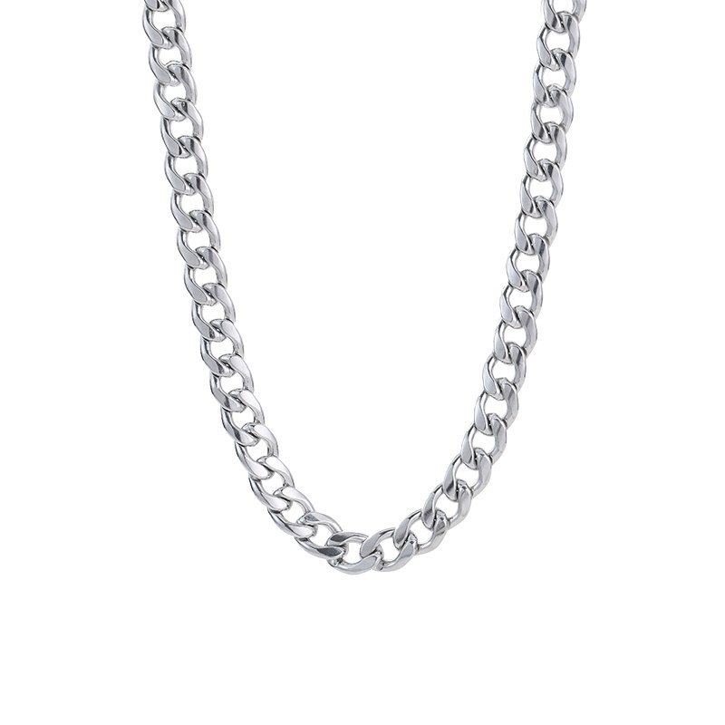 Vòng cổ dây xích thép titan dày cá tính đa năng trang trí cho cặp đôi