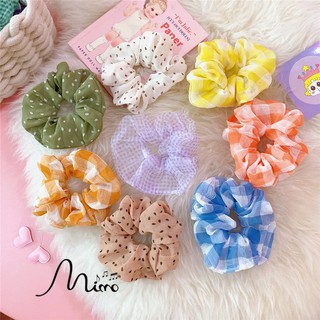 [HOT TREND] Dây cột tóc vải scrunchies bản to 4,5cm nhiều màu xinh xắn