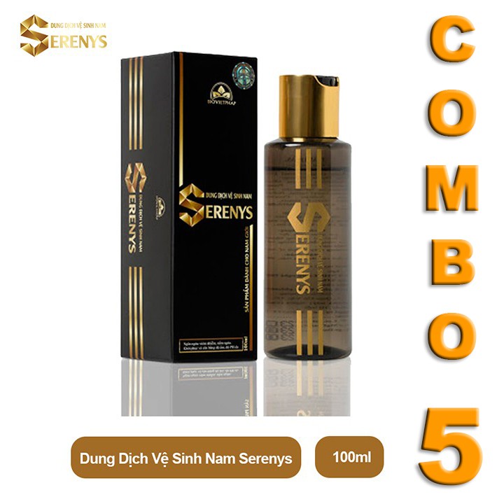 Dung Dịch Vệ Sinh Nam Giới SERENYS Khử Mùi Vùng Kín (Dung Tích - 100ml) | COMBO 5 CHAI