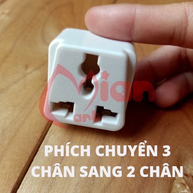 Ổ nối chuyển đổi từ 3 chân sang 2 chân dùng cho nồi nấu cháo Bear