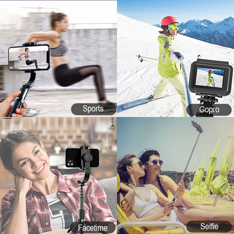 Bộ ổn định Gimbal cho điện thoại di động Điện thoại di động Điện thoại thông minh Cam Hành động Máy ảnh Tay cầm Tay cầm Gậy chụp ảnh tự sướng Kính thiên văn Bộ ổn định video cho điện thoại Cân bằng tự động Chân máy chụ Bộ ổn định Gimbal từ tính đơn nhỏ gọ