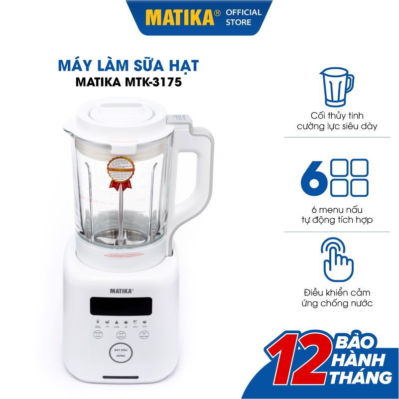 Máy Làm Sữa Hạt MATIKA 1.75L 800W MTK-3175