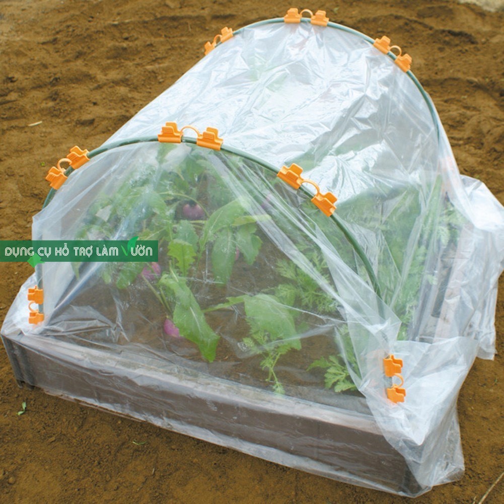 Khung vòm trồng rau ăn lá cao 50cm rộng 50cm set 10 cái, trồng rau ăn lá bảo vệ rau hạn chế sâu rầy