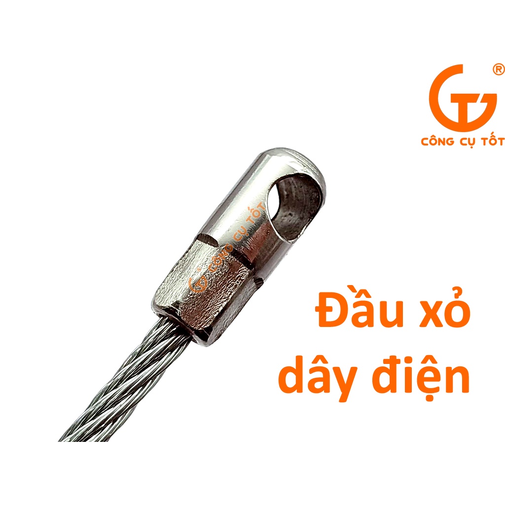 Dây mồi luồn ống sợi cáp trần 3.3 ly đầu bánh xe dài 30m