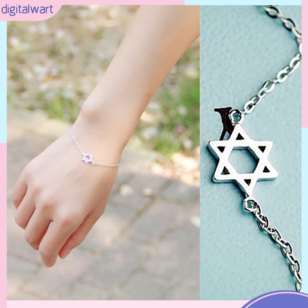 Lắc tay hình ngôi sao 6 cánh xinh xắn cho nữ