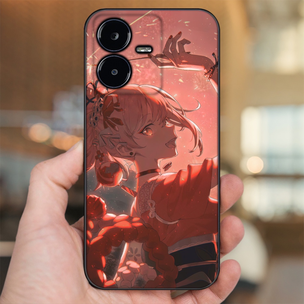 Ốp lưng Vivo Y22s viền đen in hình Yoimiya Genshin Impact