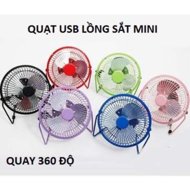 Quạt lồng sắt cổng usb có đế để bàn (QUẠT LỒNG SẮT)