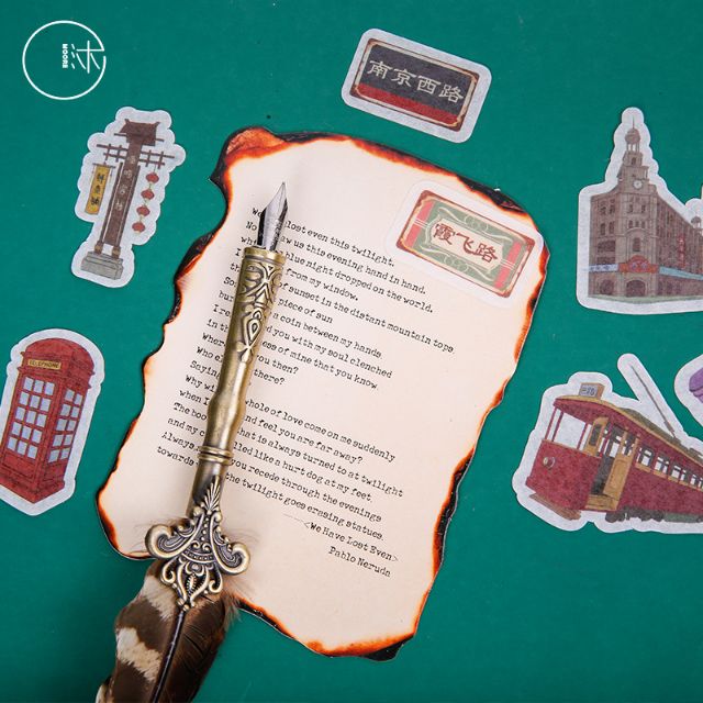 Túi 40 hình dán sticker mèo sang chảnh phong cách cổ điển