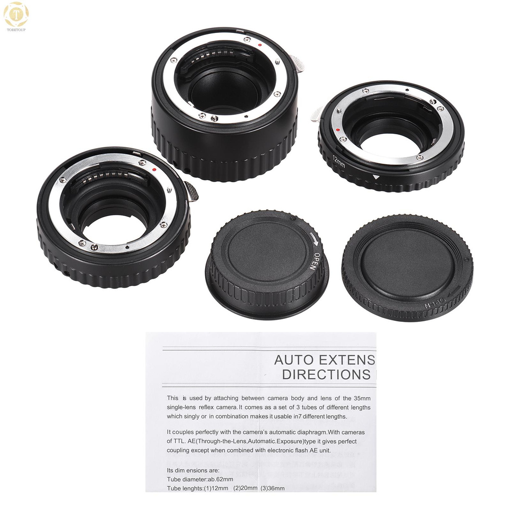 Ngàm mở rộng macro 3 chi tiết 12mm 20mm 36mm cho Nikon ngàm F AF D3300/D3400/D3500/D500/D5300/D5500