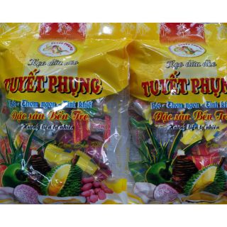 Combo 2 túi KẸO DỪA DẺO THẬP CẨM TUYẾT PHỤNG (TÚI CAO CẤP 2 túi /1000GR) – ĐẶC SẢN BẾN TRE