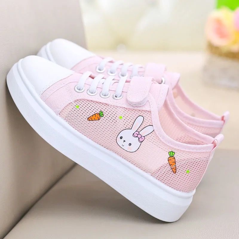 Giày Thể Thao Đế Mềm Phối Lưới Thoáng Khí Thời Trang Mùa Hè Cho Bé Gái