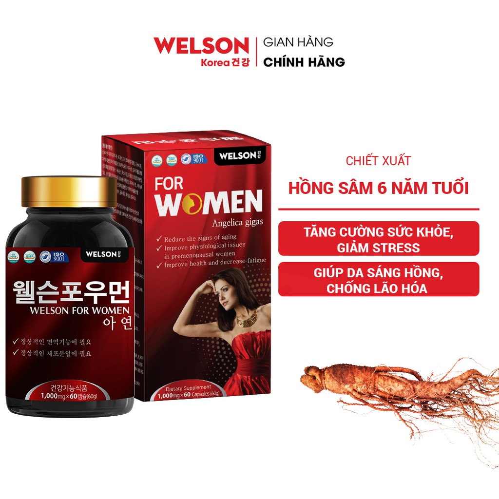 Viên uống nội tiết tố nữ Welson for Women hộp 60 viên