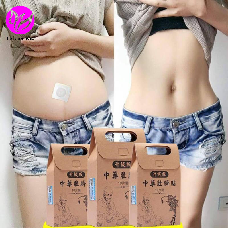 [Chính Hãng] Hộp 10 Miếng Dán Rốn Tan Mỡ Trung Y Slimming Patch - Thảo Dược Nội địa Trung