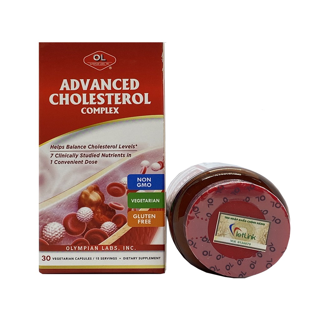 Viên Uống Advanced Cholesterol Complex - Ổn Định Cholesterol, Giảm Mỡ Máu - Hộp 30 Viên
