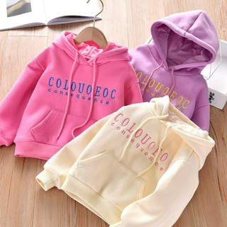 Áo nỉ hoodie COOL có mũ cho bé gái (9-35kg)