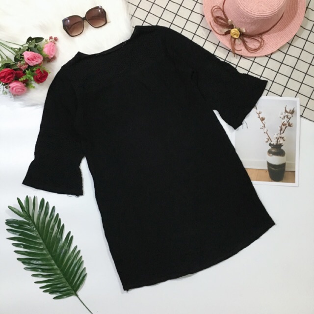 Đầm len suông tay loe cực iu ảnh chụp thật 100%