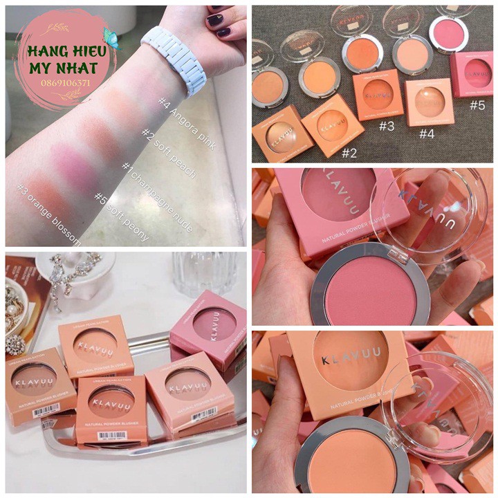 Phấn Má Hồng Klavuu Urban Pearlsation Natural Powder Blusher Hàn Quốc