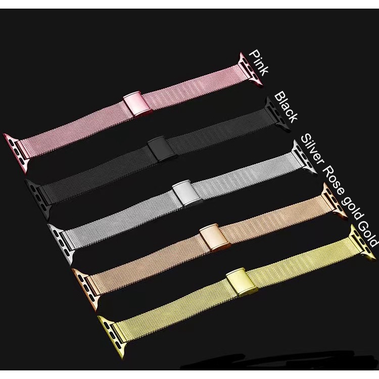 Dây đeo đồng hồ bằng thép không gỉ thích hợp cho Apple Watch 6/Se/5/4/3/2/1 44mm 40mm Series Se/6 38mm 42mm