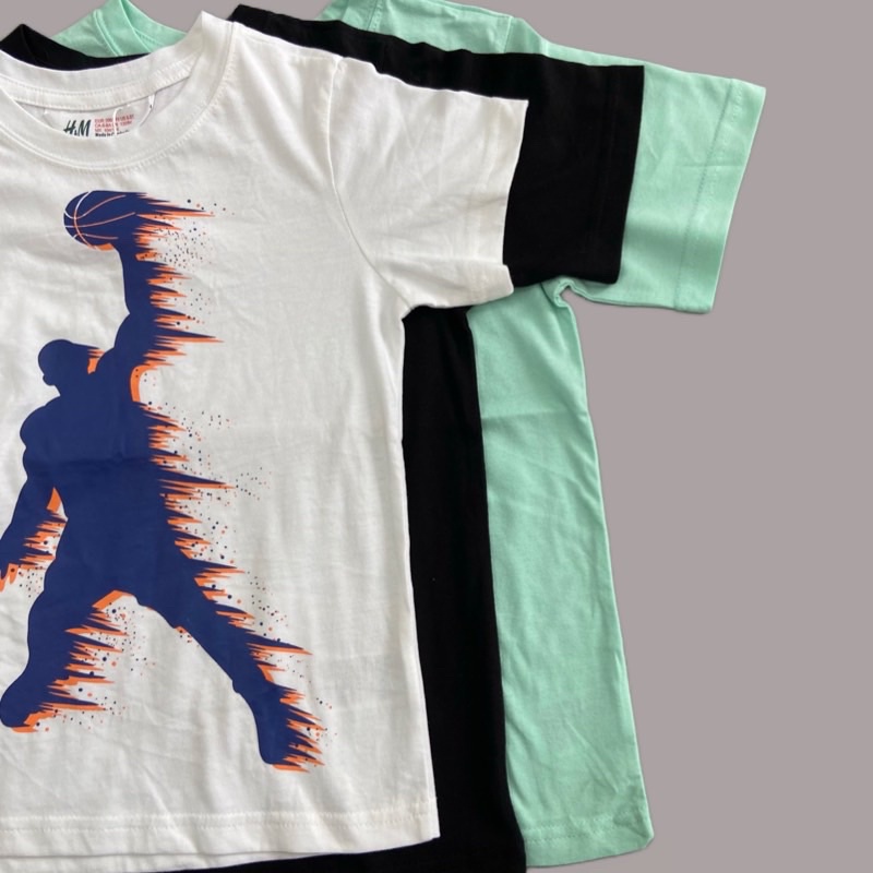 Áo phông bé trai size đại 4 5 đến 10 12 14 tuổi Áo thun trẻ em xuất dư cotton 22 đến 45kg - ATHD