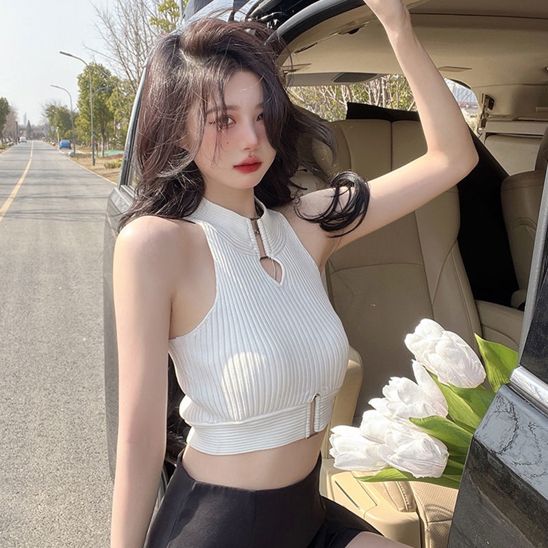 COZOK Áo Tank Top Dệt Kim Sát Nách Thiết Kế Ôm Sát Quyến Rũ