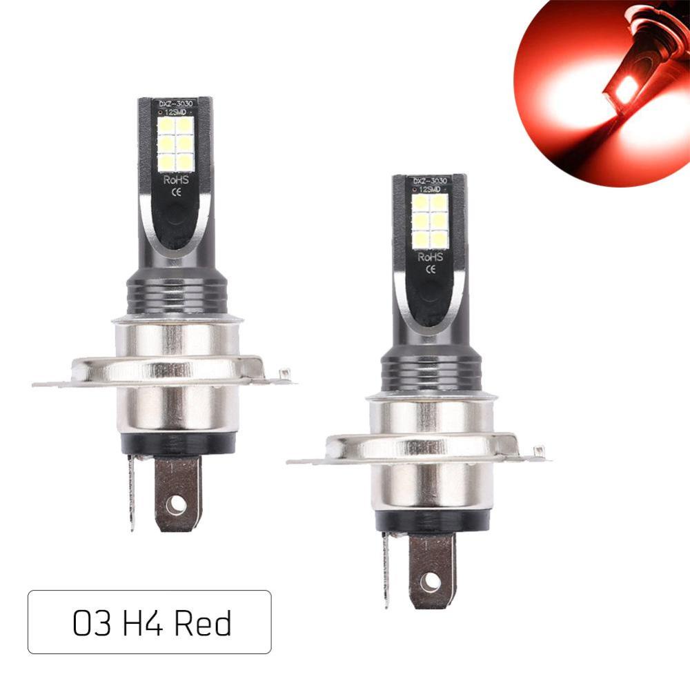 Set 2 Bóng Đèn Led H4 H7 9005 9006 H1 H3 12LED-3030SMD 12V 6000K L5W7 Dành Cho Ô Tô