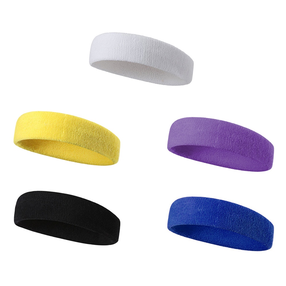 Sports Sweatband Headband for Men Women Elastic Cotton Hair Band Breathable Non-Slip Moisture-Wicking Yoga Hair Band