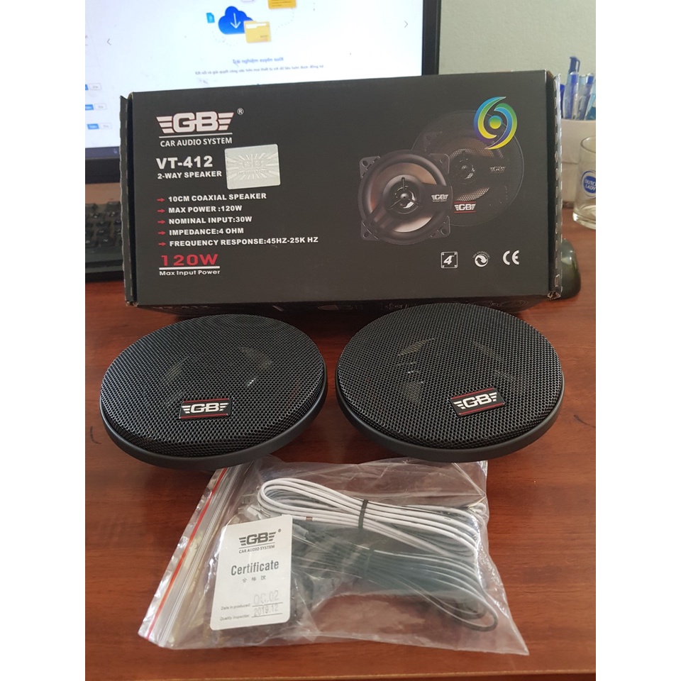 Bộ 2 loa cánh cửa ô tô đồng trục GB kích thước 4-5-6 inch VT-612 VT-512 VT-412 HAI ĐƯỜNG TIẾNG ÂM THANH
