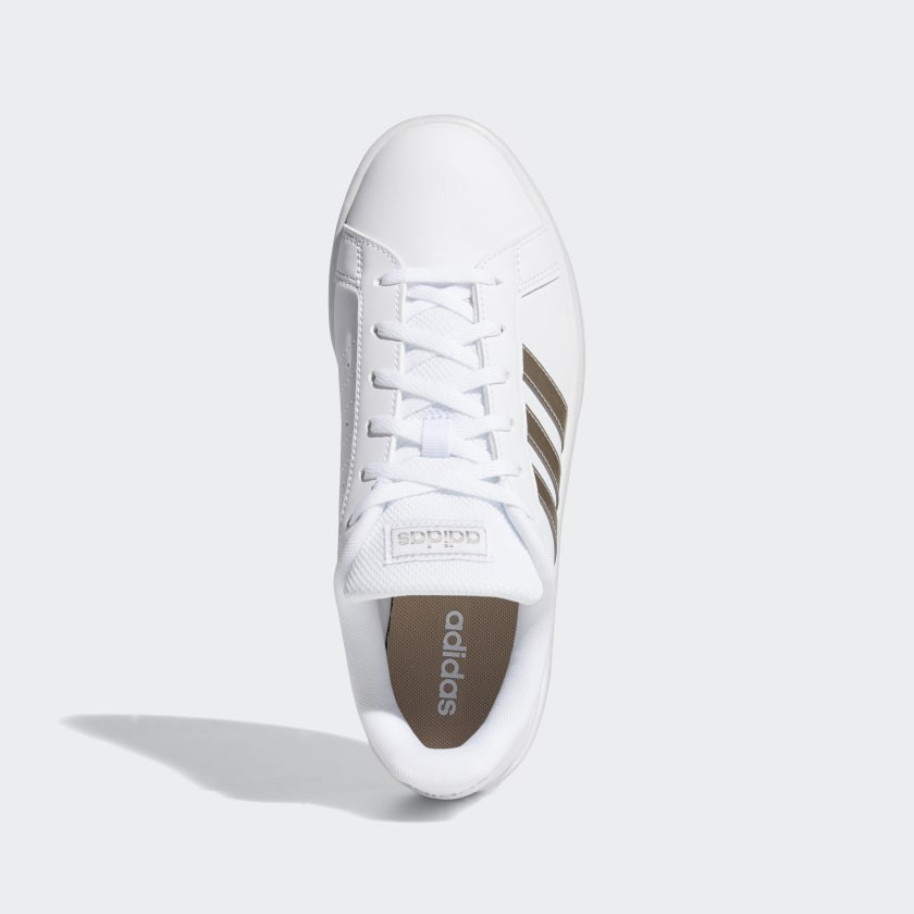 (100% chính hãng Adidas) Giày Adidas Grand Court Base "Cloud White/Platinum Metallic" | BigBuy360 - bigbuy360.vn