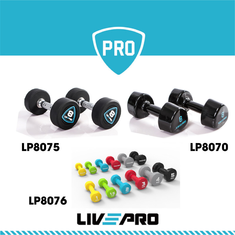 Tạ tay cao cấp Studio 10KG x2 Các Loại Livepro Chính Hãng STUDIO DUMBBELL