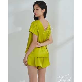 Đồ ngủ mặc nhà Bộ lụa trơn basic FEPRIL Kaftan Set