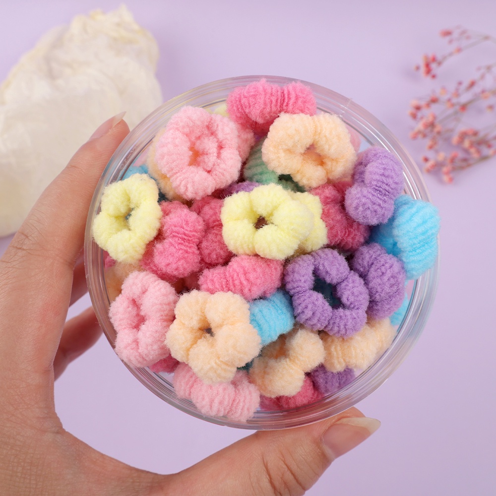 Set 100 Dây Cột Tóc Vải Co Giãn Thời Trang Hàn Quốc Chất Lượng Cao
