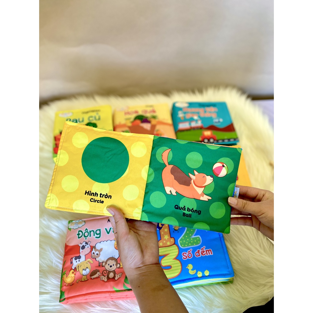 Sách Vải Kích Thích Đa Giác Quan Cho Bé Từ 0 Tuổi - My very first book - Hiệu Lalala baby - Lẻ từng cuốn