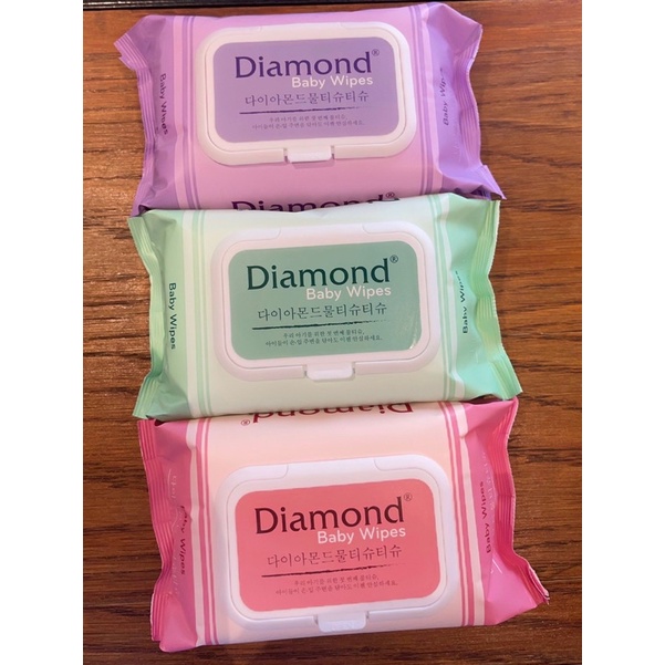 Khăn giấy ướt DIAMOND baby wipes 80 tờ/gói .