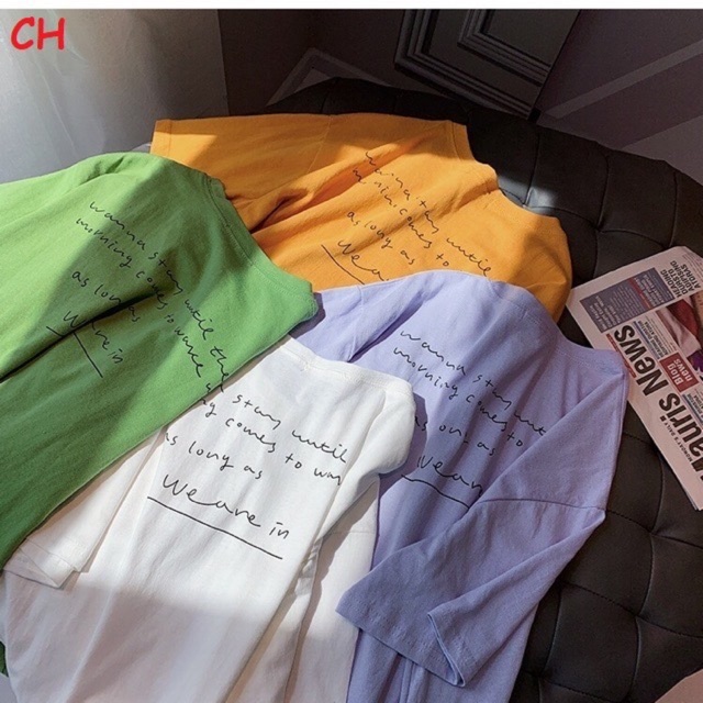 Áo chữ nhỏ in lưng CH12