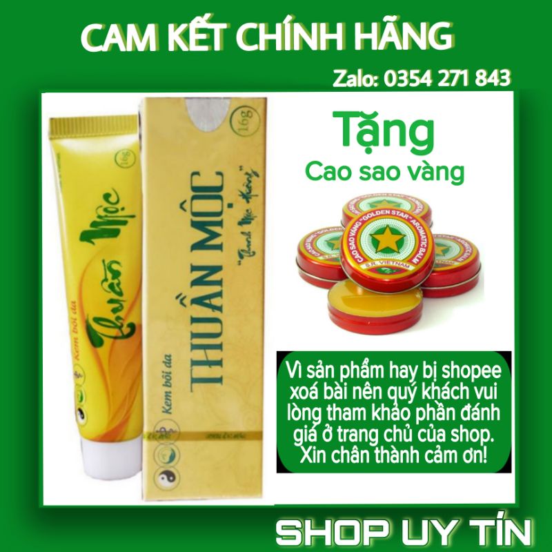 Kem bôi da thuần 16gr mộc - Cam kết chính hãng