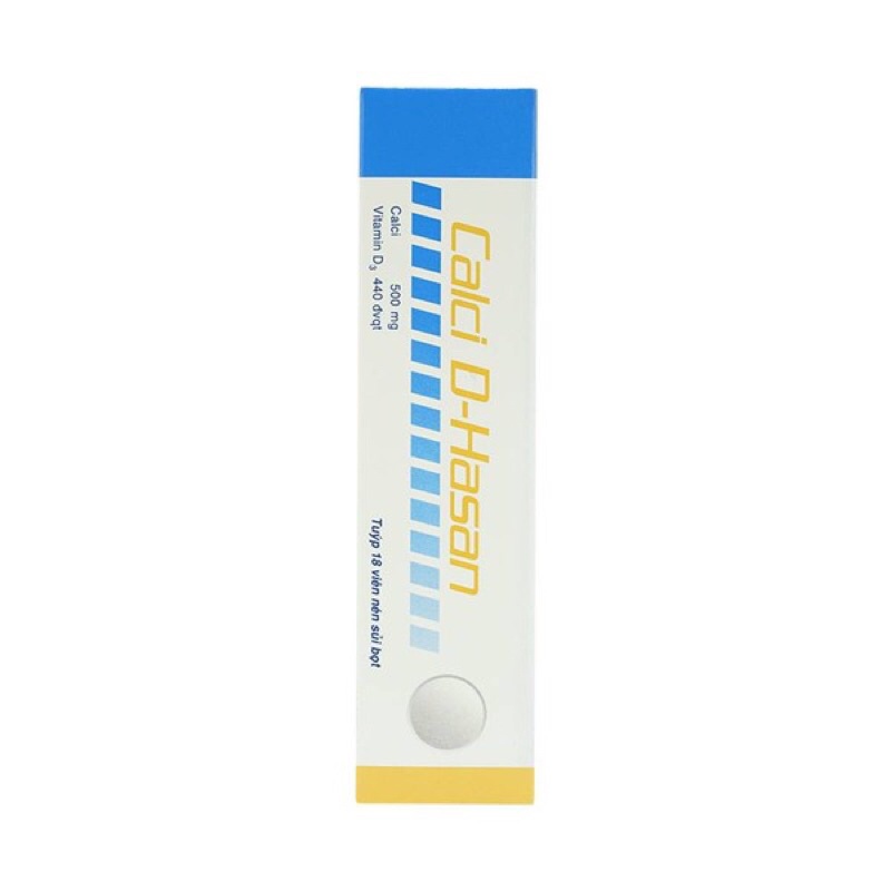 Sủi Calci D Hasan (bổ sung canxi, vitamin d hàng ngày trong giai đoạn tăng trưởng, phụ nữ có thai và cho con bú