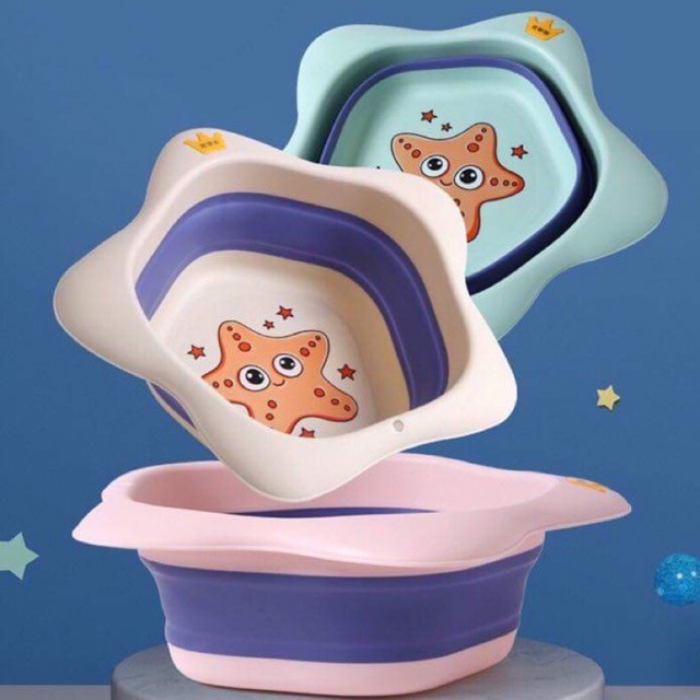 Chậu rửa mặt gấp gọn cho bé hình sao