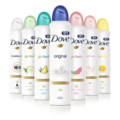 Xịt khử mùi Dove 150ml của Mỹ, khử mùi, kháng khuẩn hiệu quả
