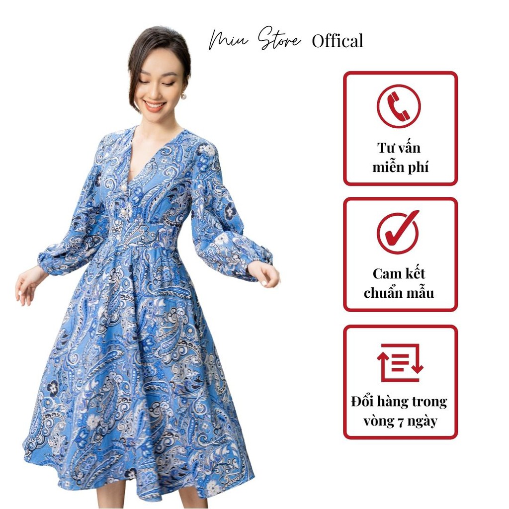 Đầm nữ thiết kế váy xinh sang chảnh qua gối MIUSTORE D00235