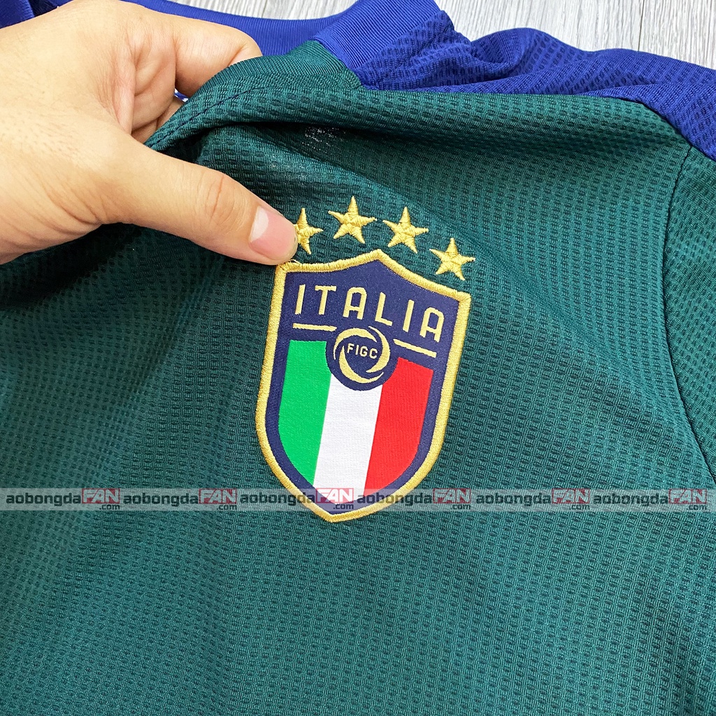 Bộ Quần Áo Bóng Đá Ý Xanh Rêu Mới Nhất 2023 - Hàng Thái