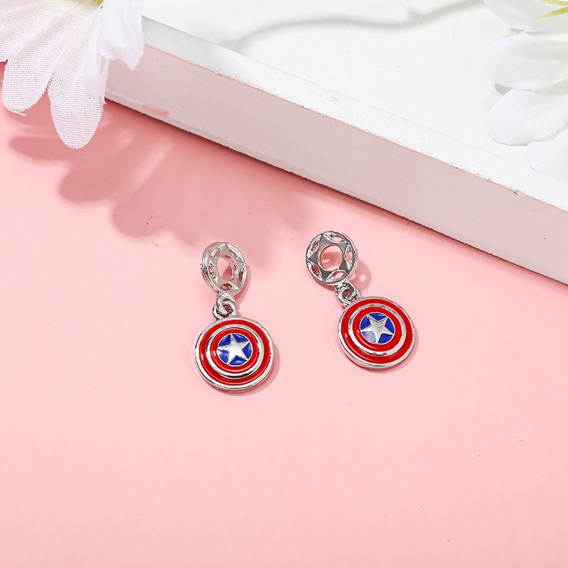 Hạt Charm Bạc 925 Hình Marvel The Avengers Iron Man Dùng Làm Trang Sức Vòng Tay / Vòng cổ DIY