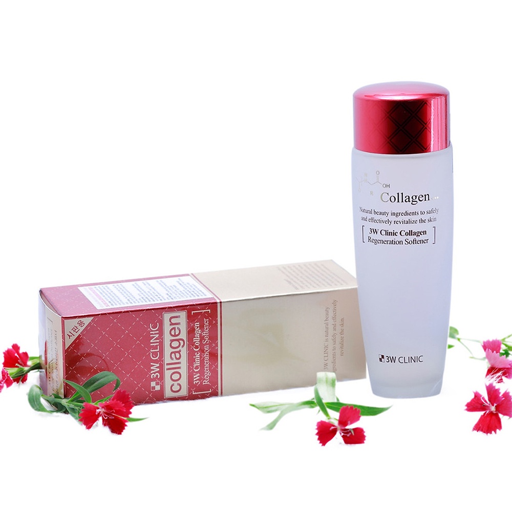 [Mã BMLTA50 giảm 50K đơn 150K] Nước hoa hồng 3W Clinic Collagen chống lão hóa cân bằng độ ẩm 150ml Hàn Quốc (hộp đỏ)