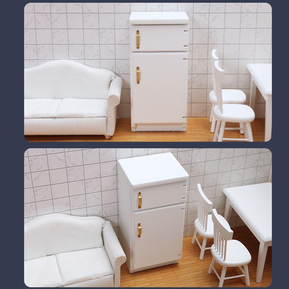 Tủ Lạnh Mini Màu Trắng Trang Trí Nhà Búp Bê